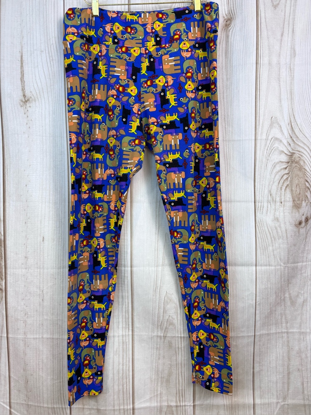 LuLaRoe Leggings Zoo Animal Parade Casual Comfort Pants Multicolor Tall & Curvy